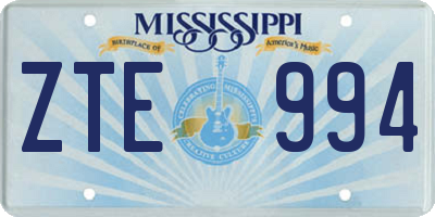 MS license plate ZTE994