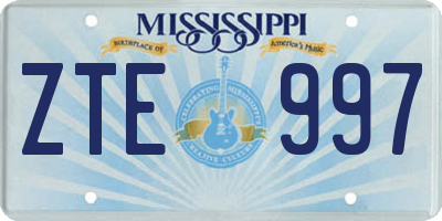 MS license plate ZTE997