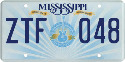 MS license plate ZTF048