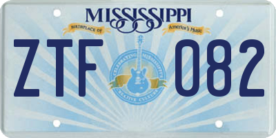 MS license plate ZTF082