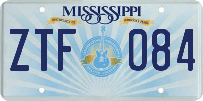 MS license plate ZTF084