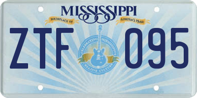 MS license plate ZTF095