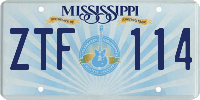 MS license plate ZTF114