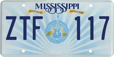 MS license plate ZTF117