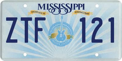 MS license plate ZTF121