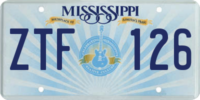 MS license plate ZTF126