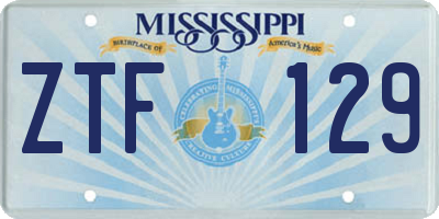 MS license plate ZTF129