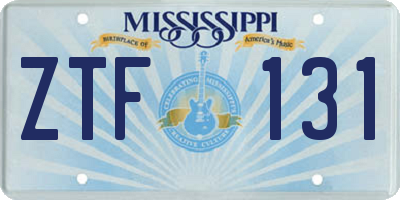 MS license plate ZTF131