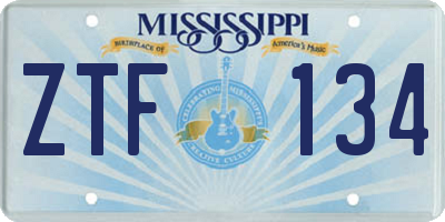 MS license plate ZTF134