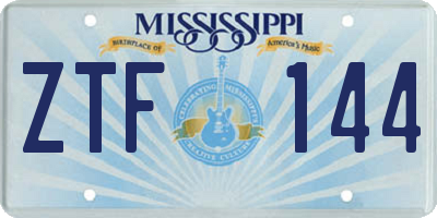 MS license plate ZTF144