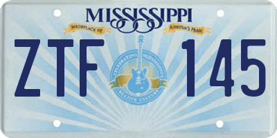MS license plate ZTF145