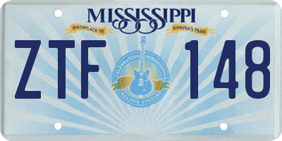MS license plate ZTF148