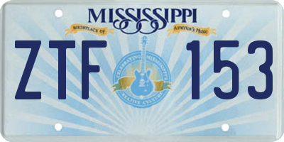 MS license plate ZTF153