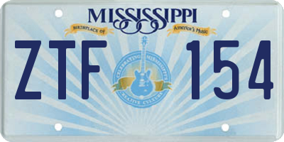 MS license plate ZTF154