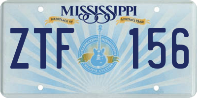 MS license plate ZTF156
