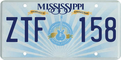 MS license plate ZTF158