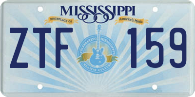 MS license plate ZTF159