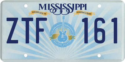 MS license plate ZTF161
