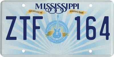 MS license plate ZTF164