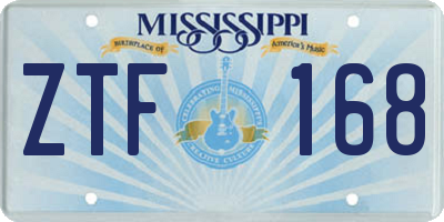 MS license plate ZTF168