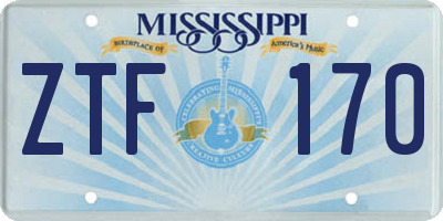 MS license plate ZTF170