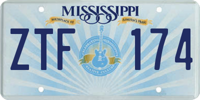 MS license plate ZTF174