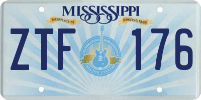 MS license plate ZTF176
