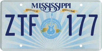 MS license plate ZTF177