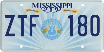 MS license plate ZTF180