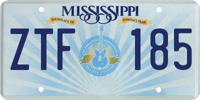 MS license plate ZTF185