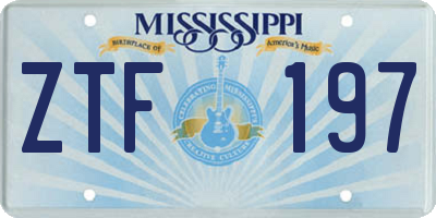 MS license plate ZTF197