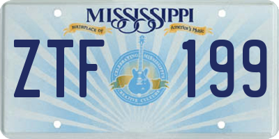 MS license plate ZTF199