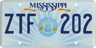 MS license plate ZTF202
