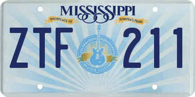 MS license plate ZTF211