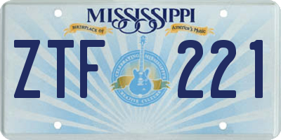 MS license plate ZTF221