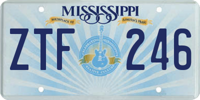 MS license plate ZTF246