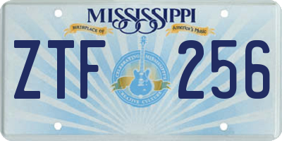 MS license plate ZTF256