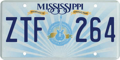 MS license plate ZTF264
