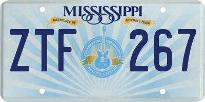 MS license plate ZTF267