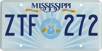 MS license plate ZTF272