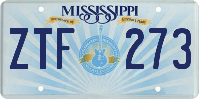 MS license plate ZTF273