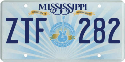 MS license plate ZTF282