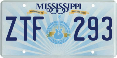 MS license plate ZTF293