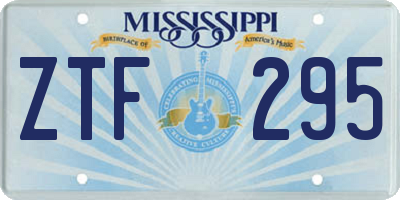 MS license plate ZTF295