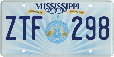 MS license plate ZTF298