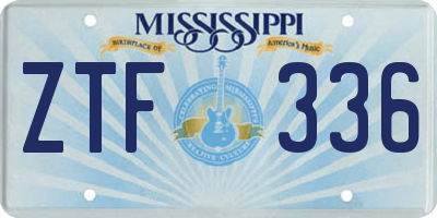 MS license plate ZTF336