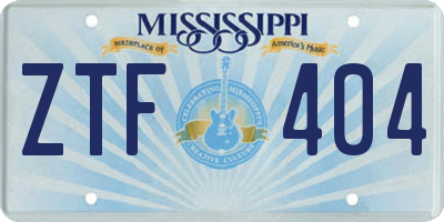 MS license plate ZTF404