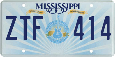 MS license plate ZTF414