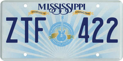 MS license plate ZTF422