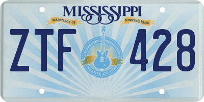 MS license plate ZTF428
